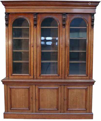 An oakwood library cabinet. 19th century.