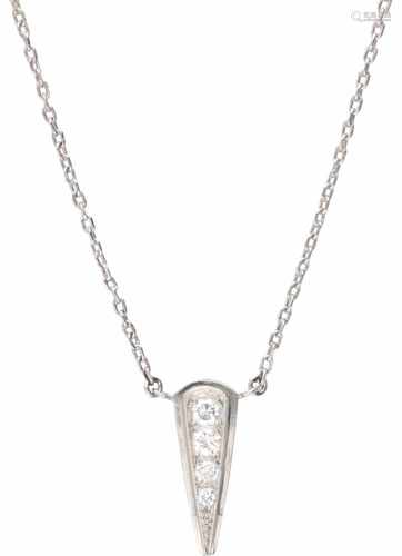 Necklace platina, ca. 0.30 carat diamond - Pt 900.