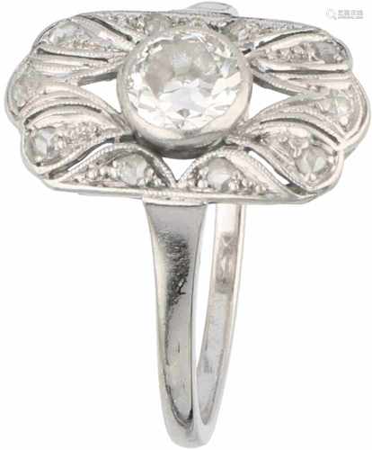 Ring white gold, ca. 0.55 carat diamond - 14 ct.