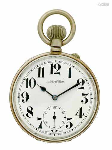 Pocket watch steel, anchor escapement 'J.C. Vickery' - Men's pocket watch - Manual winding - Ca.