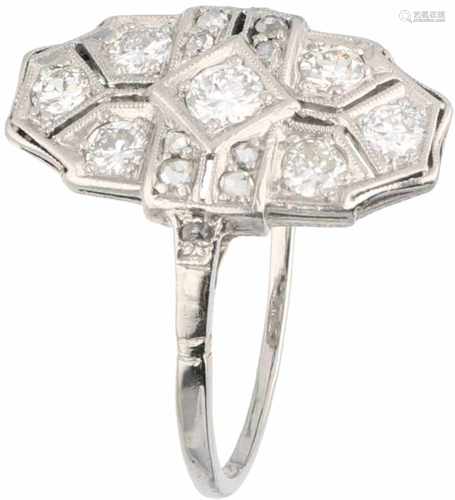 Ring white gold, ca. 0.53 carat diamond - 14 ct.