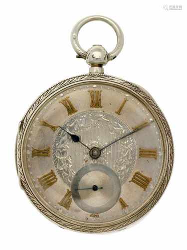 Pocket watch silver, verge escapement 'John Hawley, London' - Men's pocket watch - Manual