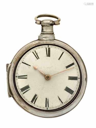 Pocket watch silver, verge escapement 'L.O. Jacobs, Newcastle' - Men's pocket watch - Manual winding