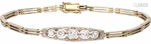 Bracelet yellow gold, ca. 0.40 carat diamond - BLA 10 ct.