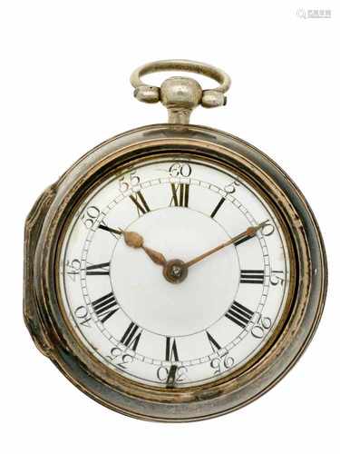 Pocket watch silver, verge escapement 'J.J. Stroud, London' - Men's pocket watch - Manual