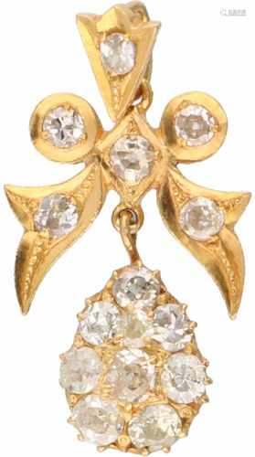 Pendant yellow gold, ca. 0.96 carat diamond - 20 ct.