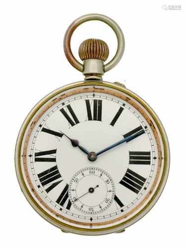 Pocket watch steel, 'Doxa' anchor escapement - Men's pocket watch - Manual winding - Ca. 1900.