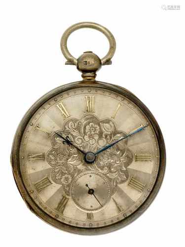 Pocket watch silver, verge anchor escapement 'J. Loudan, London' - Men's pocket watch - Manual