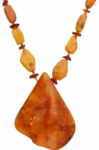 Necklace, amber.