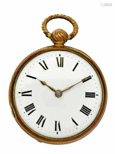 Pocket watch gilded, verge escapement 'W. Davison, Engels' - Men's pocket watch - Manual winding -