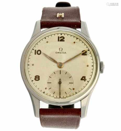 Omega vintage steel 2800-3 P - Men's watch - Manual winding - Ca. 1944.