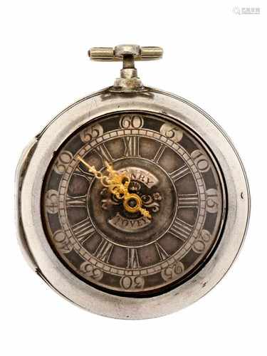 Pocket watch silver, Henry Tovey, Geo Clarke London - Men's pocket watch - Manual winding - Ca.