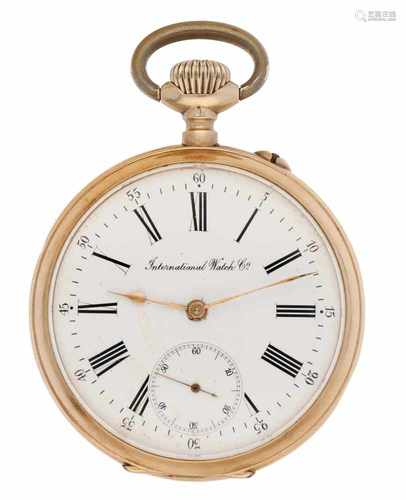 Pocket watch IWC gold - Men's pocket watch - Manual winding - Ca. 1900.