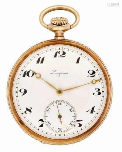 Pocket watch Longines gold - Men's pocket watch - Manual winding - Ca. 1915.