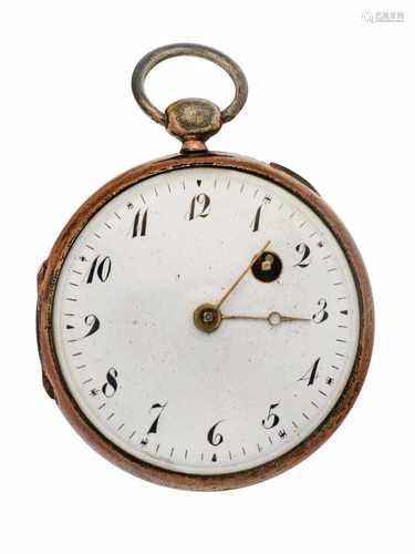 Pocket watch silver, verge - Men's pocket watch - Manual winding - Ca. 1850.