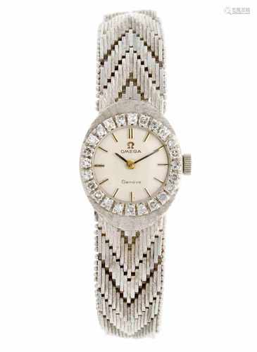 Omega vintage white gold - Ladies watch - Manual winding - Ca. 1970.