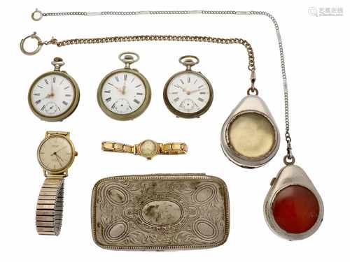 Lot of 5 different timepieces - Men's pocket watch - Manual winding.