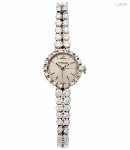 Jaeger-Lecoultre white gold diamond - Ladies watch - Manual winding - Ca. 1960.