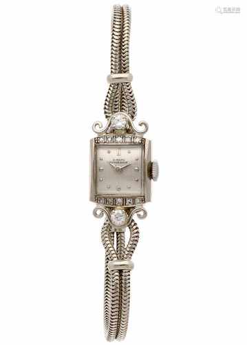 Girard-Perregaux vintage white gold - Ladies watch - Manual winding - Ca. 1955.