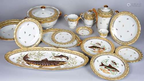 LIMOGES France, beau service en porcelaine Etablis…