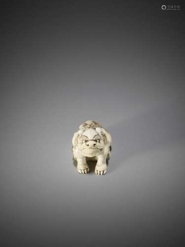 ISHIKAWA RENSAI (ATTR.): A FINE IVORY NETSUKE OF A…