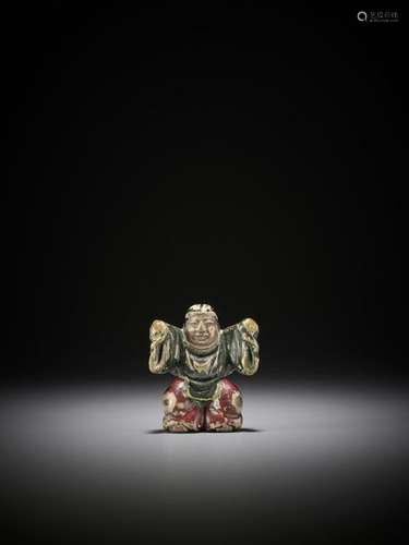 NAGAMICHI SHUZAN: A SAISHIKI NETSUKE OF A BUTTERFL…