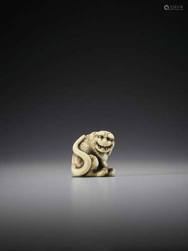 OKAKOTO: A SUPERB IVORY NETSUKE OF A TIGER By Yama…