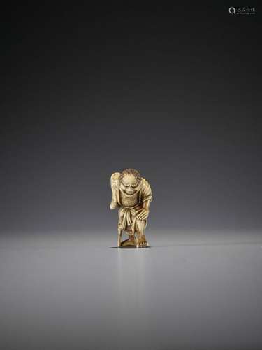 MASAKAZU: AN IVORY NETSUKE OF TEKKAI SENNIN By Mas…