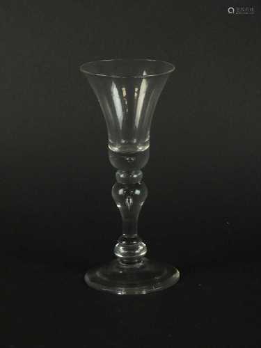 Mid-18th century baluster wine glass