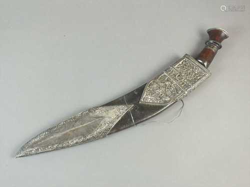 Indian silver-mounted kukri, circa 1900