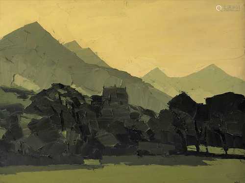 § Kyffin Williams, Clynnog, oil on canvas