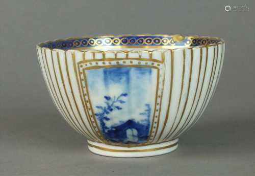 Rare Caughley 'Bright Landscapes' tea bowl