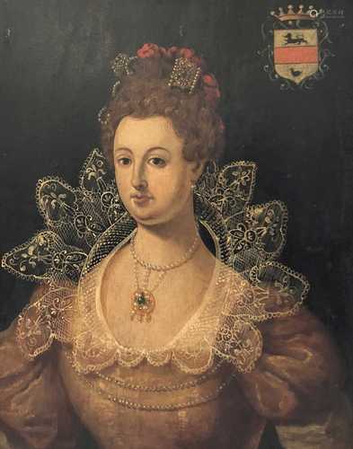 Continental school, 18th century, portrait of a noble lady Maria Louisa Condera, oil on panel