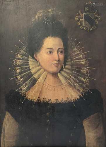 Continental school, 18th century, Portrait of a Spanish lady Marquesa de Torregrosa, oil on panel