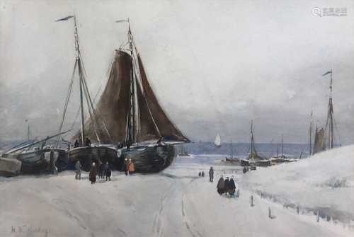 Sir William Fettes Douglas, watercolour after Mesdag