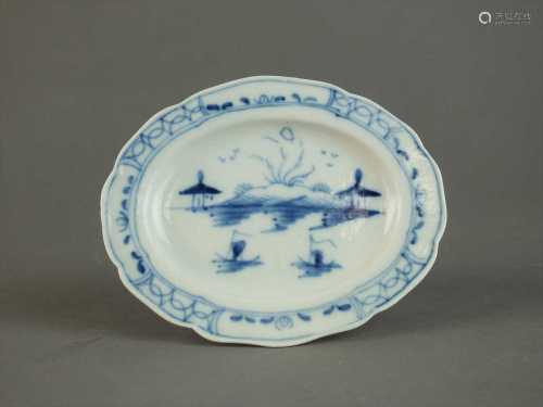 Caughley toy dinner plate, circa 1780-90