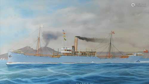 Antonio De Simone, SS Edale, watercolour