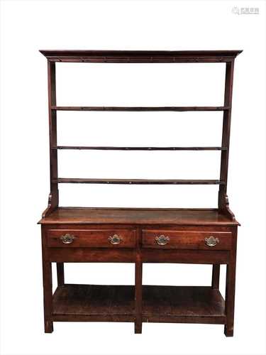 An early 19th century South Wales fruitwood dresser of small proportions