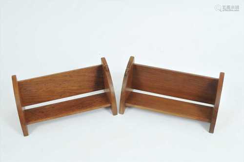 Robert 'Mouseman' Thompson, a pair of adzed oak book troughs or bookstands