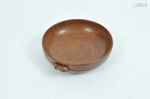 A Robert 'Mouseman' Thompson carved oak bowl