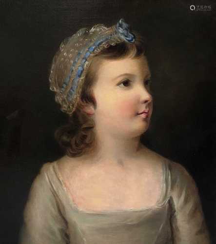 English school, early 19th century, portrait of a young girl, oil on canvas