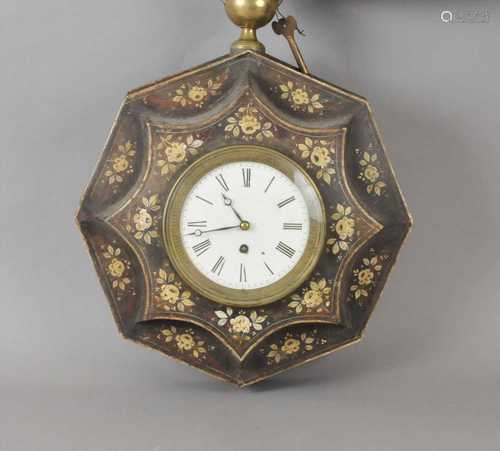 A 19th century French tollware wall clock