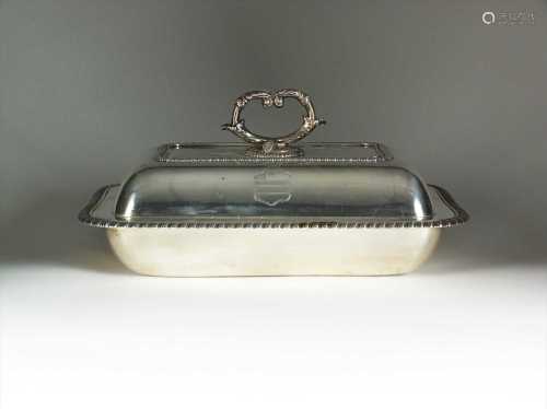 A George IV silver entrée dish and cover