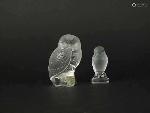 Lalique owl and bird