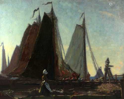 Edwin Harold Glasby, Volendam, oil