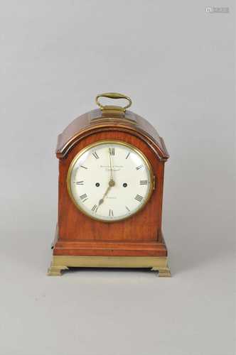 A Regency mahogany cased bracket clock by Handley & Moore, Clerkenwell, London.