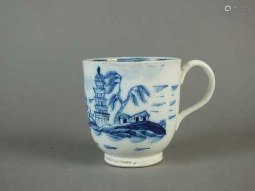 Caughley 'Tower' coffee cup, circa 1790-95