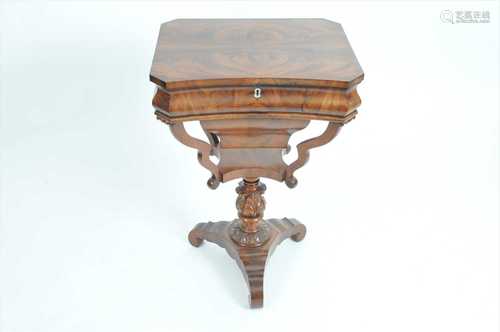 A Regency mahogany work box