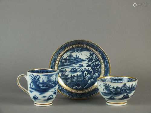 Caughley trio, circa 1780-90