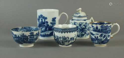 Group of Caughley porcelain, circa 1780-85